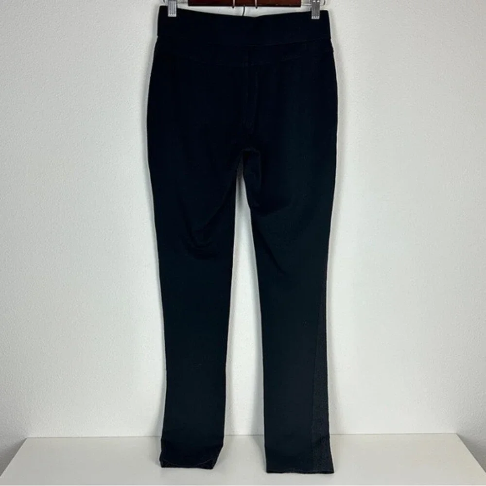 Carmen Marc Valvo Textured Front Black Leggings S